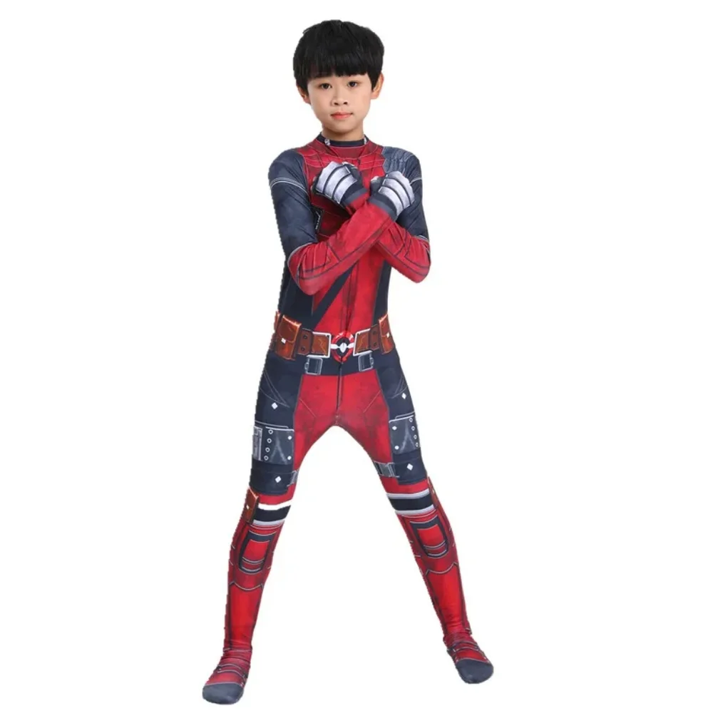 Size 8-9 Kids Deadpool Boys Halloween Marvel Costume 8-9 years Deadpool Onesie